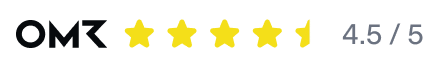 OMR ratings 4.4/5