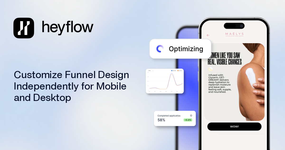 Customize Funnel Design Independently for Mobile and Desktop | Heyflow